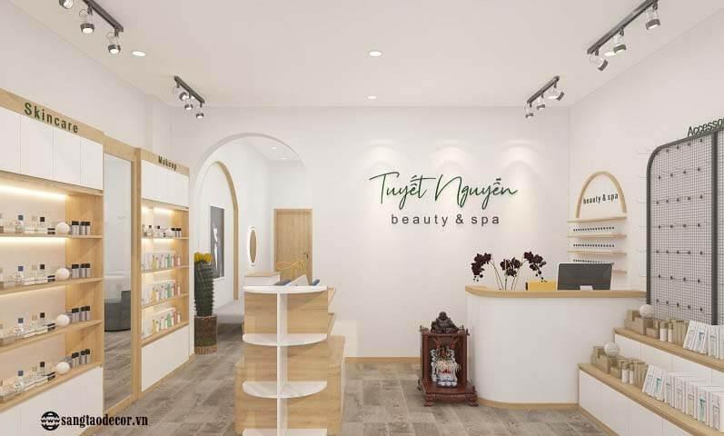 Mẫu thiết kế thi công shop mỹ phẩm Tuyết Nguyễn