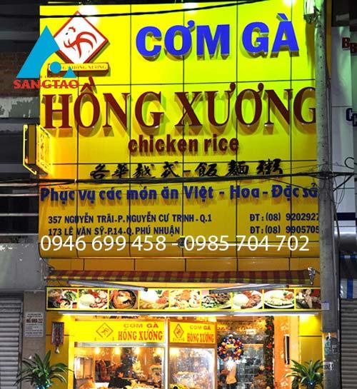 Thiết kế thi công bảng hiệu quán ăn 