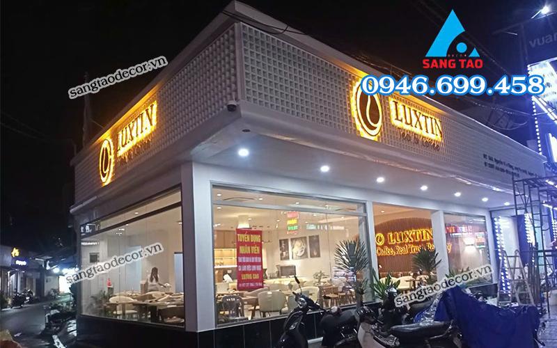 Dự án chữ inox cafe Luxtin