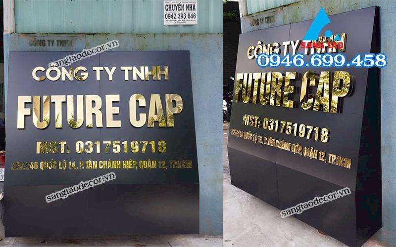 Gia công chữ inox bảng hiệu công ty Future Cap 