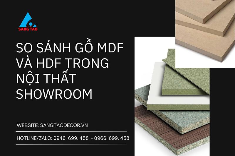 So sánh gỗ MDF và HDF trong sản xuất nội thất showroom: Nên chọn loại nào?