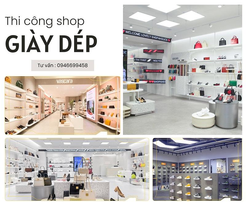 Thi công shop giày dép chuyên nghiệp, giá gốc