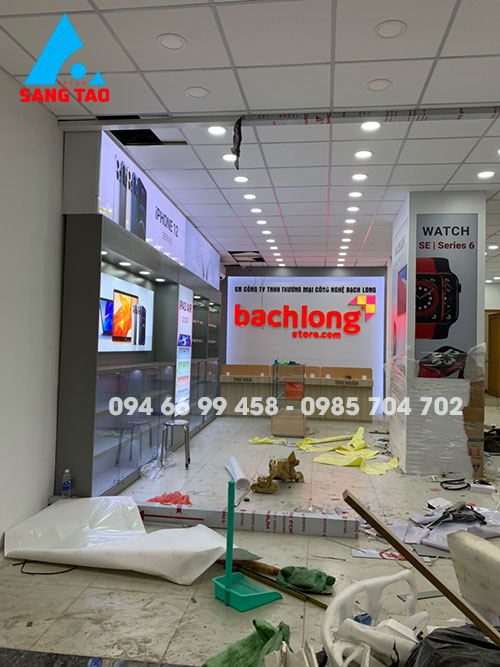 Thi công thiết kế shop điện thoại hệ thống BẠCH LONG Mobile