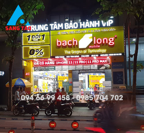 Thi công thiết kế shop điện thoại hệ thống BẠCH LONG Mobile