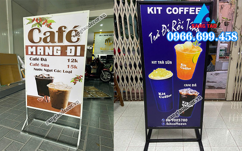 dịch vụ thiết kế thi công bảng hiệu cafe mang đi