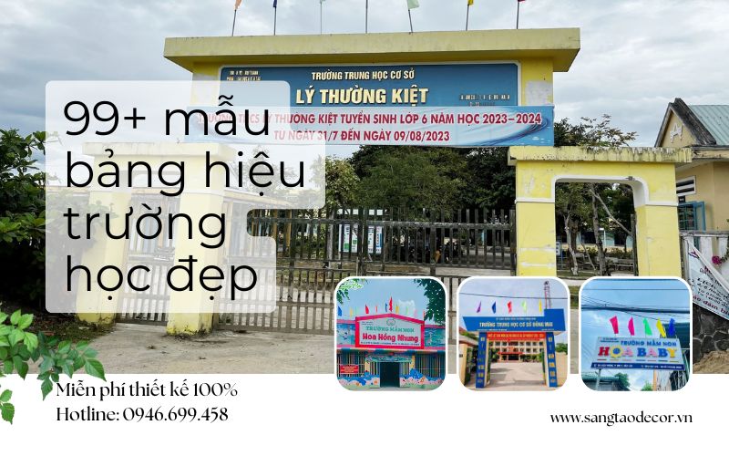 mẫu bảng hiệu trường học