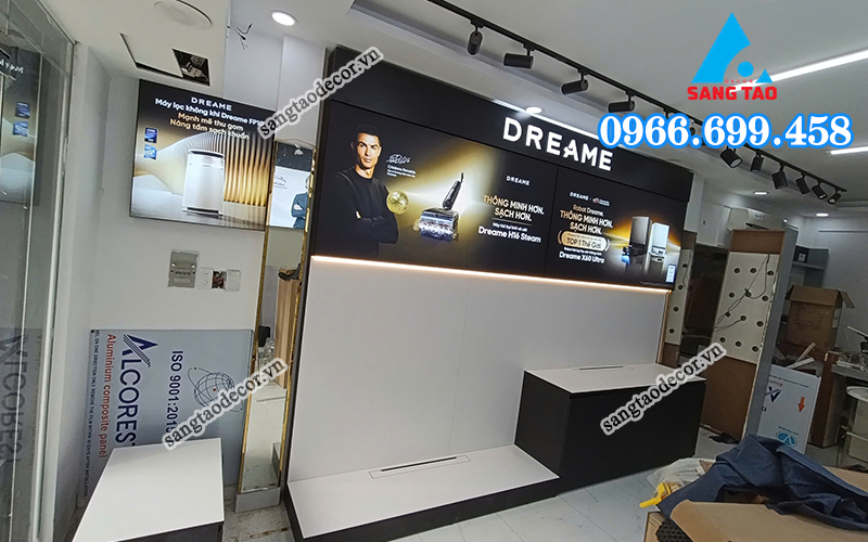 thiết kế thi công quầy tủ kệ trưng bày Dreame
