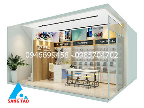 thiết kế thi công shop điện thoại 