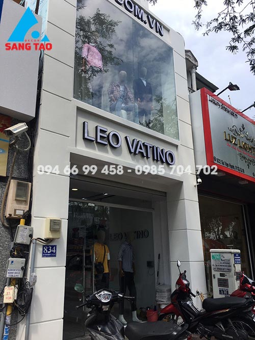 Thiết kế shop thời trang nam Leo Vatino