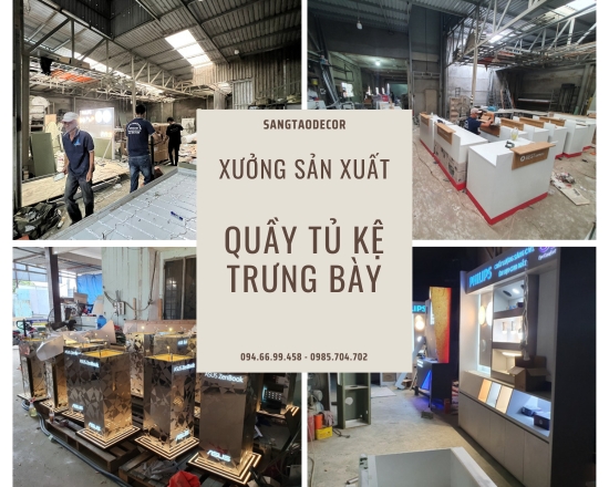 Thiết kế thi công quầy tủ kệ trưng bày sản phẩm