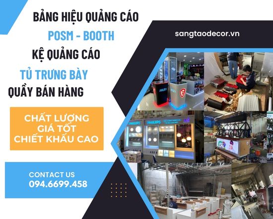 Thiết kế thi công quầy tủ kệ trưng bày sản phẩm