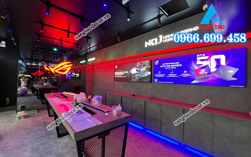 Thi công nội thất showroom trọn gói Phong Vũ Quận 3