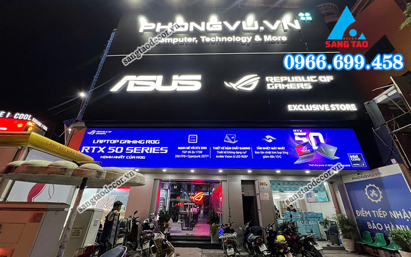 Thi công nội thất showroom trọn gói Phong Vũ Quận 3