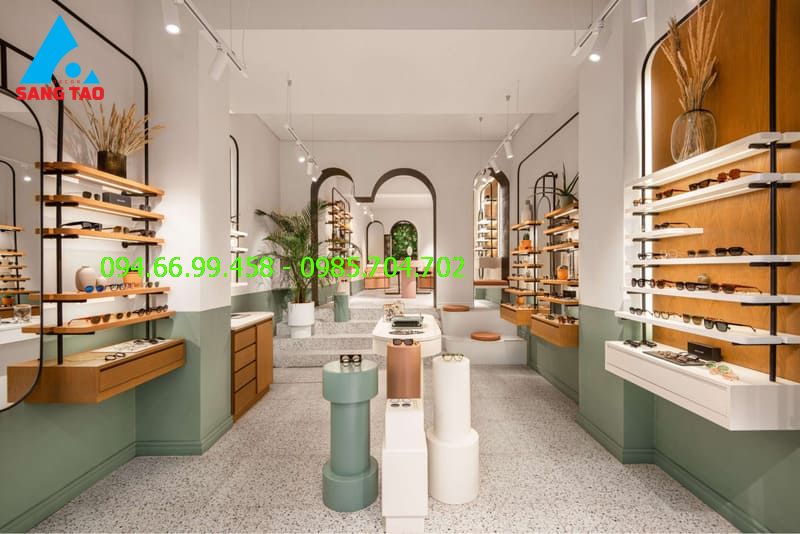 Thi công cửa hàng mỹ phẩm theo phong cách sáng tạo