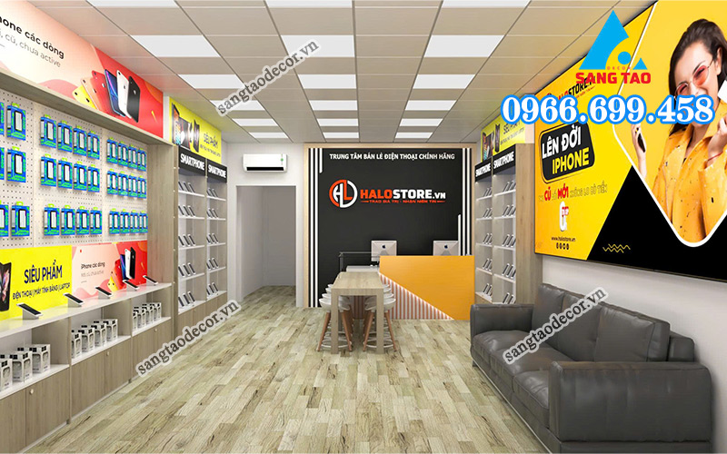 Dự án thi công nội thất showroom Halo Store Bình Phước