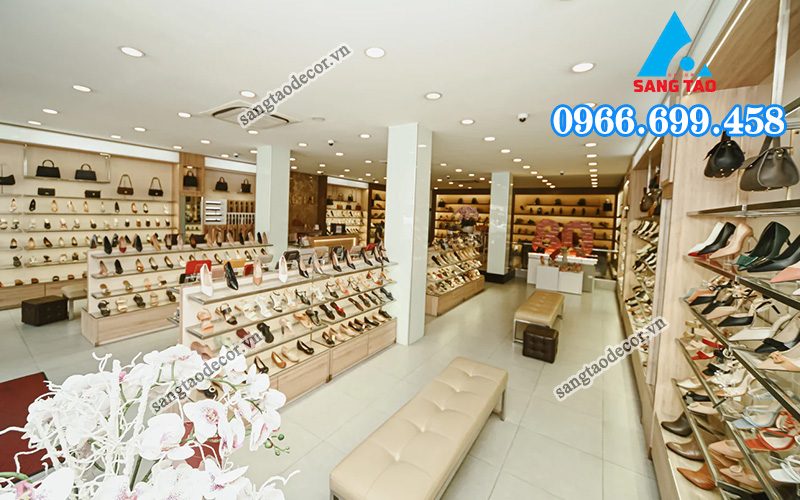 Thi công shop giày dép 