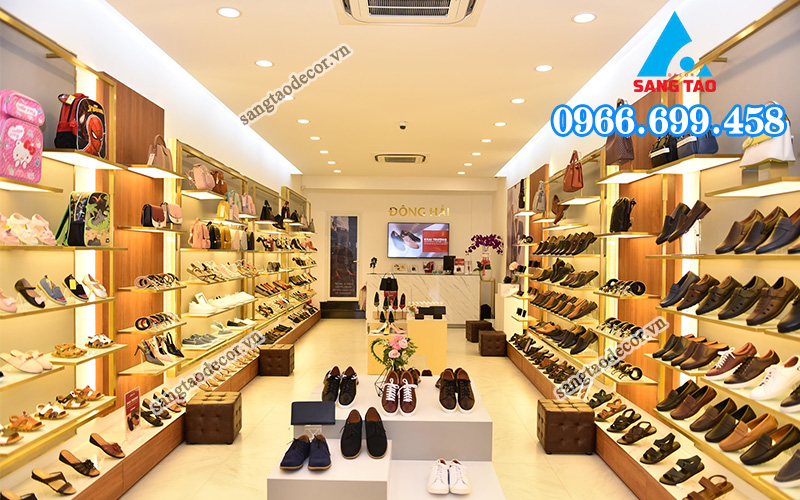 thi công shop giày dép 