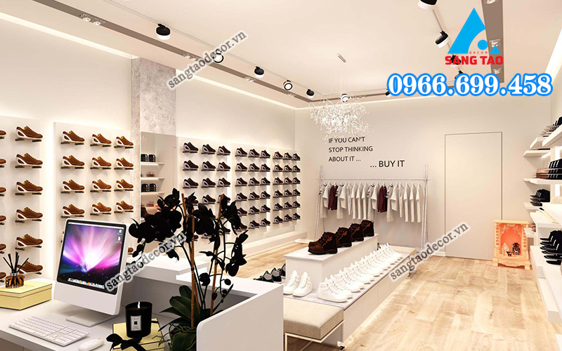 thi công shop giày tây nam