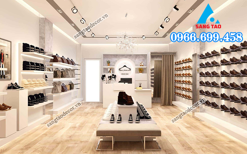 thi công shop giày dép