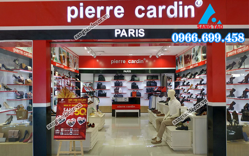 thi công shop giày dép cho trung tâm thương mại 