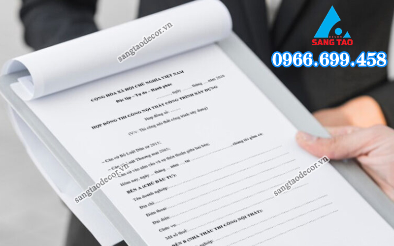 Ký kết hợp đồng thi công nội thất văn phòng chuyên nghiệp tại Sáng Tạo Decor