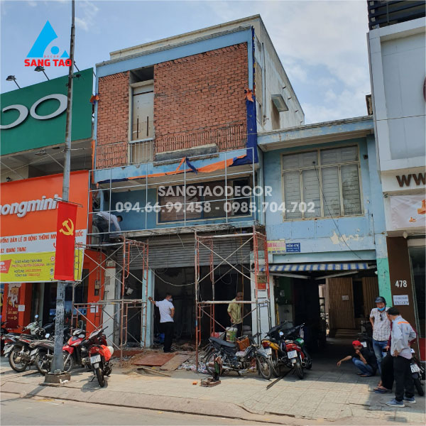 Dự án thiết kế thi công shop showroom chuỗi cửa hàng điện thoại Bạch Long Mobile