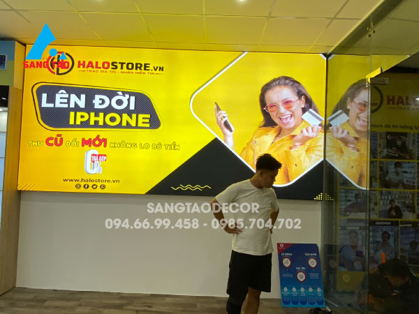 Dự án thiết kế thi công shop showroom điện thoại Halo Store Bình Phước