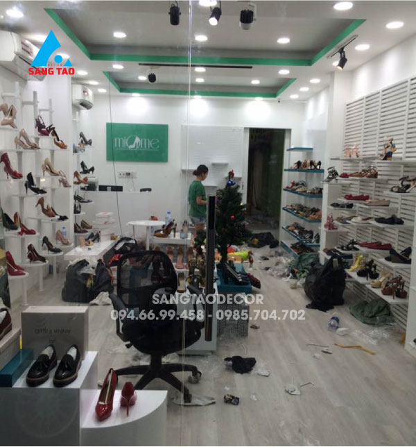 Dự án thiết kế thi công shop giày dép Miomi tại TP Thủ Đức HCM: