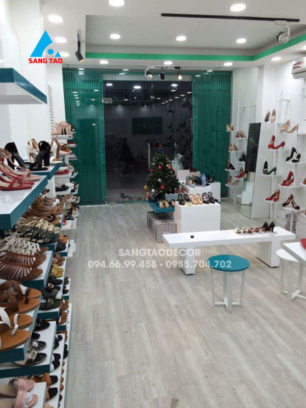 Dự án thiết kế thi công shop showroom giày dép Miomi tại TP Thủ Đức HCM: