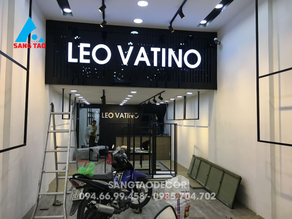 Dự án thiết kế thi công shop showroom thời trang nam Leo Vatino