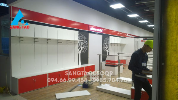Dự án thiết kế thi công shop showroom quầy thời trang trẻ em pierre cardin Kids tại trung tâm thương mại siêu thị Lotte Mart Gò Vấp