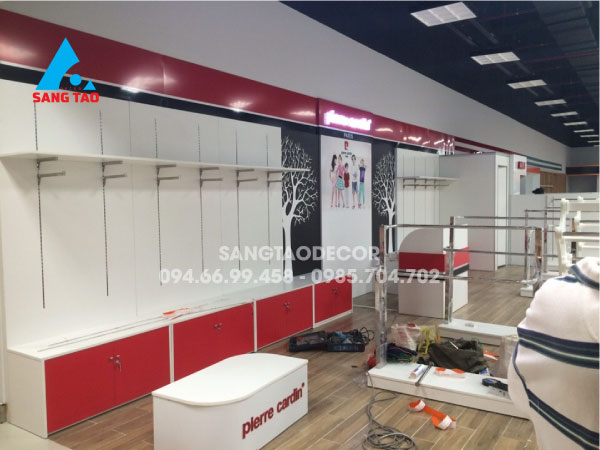 Dự án thiết kế thi công shop showroom quầy thời trang trẻ em pierre cardin Kids tại trung tâm thương mại siêu thị Lotte Mart Gò Vấp
