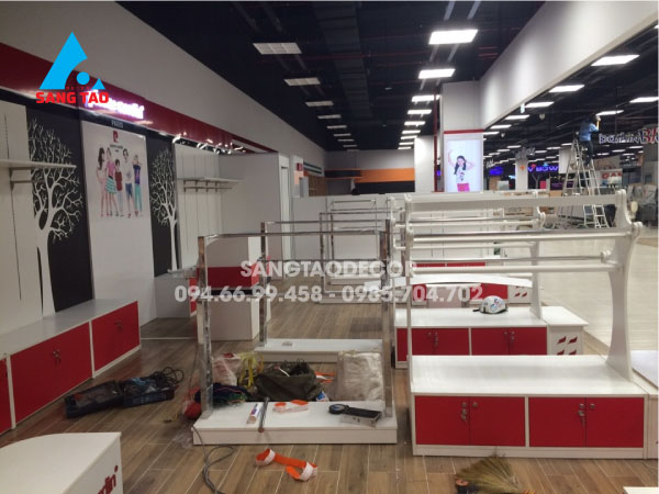Dự án thiết kế thi công shop showroom quầy thời trang trẻ em pierre cardin Kids tại trung tâm thương mại siêu thị Lotte Mart Gò Vấp