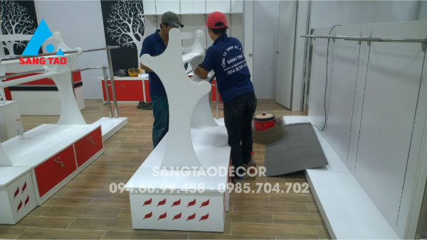 Dự án thiết kế thi công shop showroom quầy thời trang trẻ em pierre cardin Kids tại trung tâm thương mại siêu thị Lotte Mart Gò Vấp