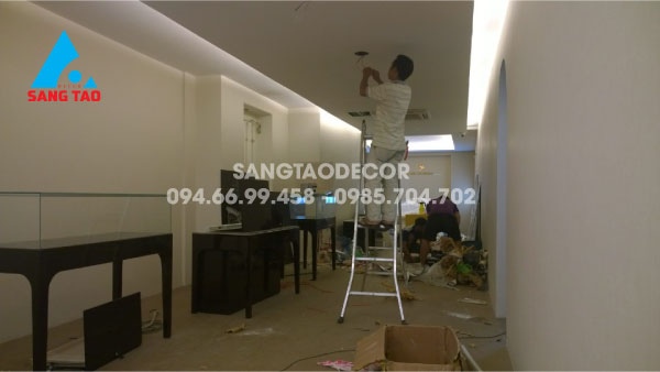 Dự án thiết kế thi công shop showroom nữ trang vàng bạc đá quý ngọc trai Hoàng Gia Pearl