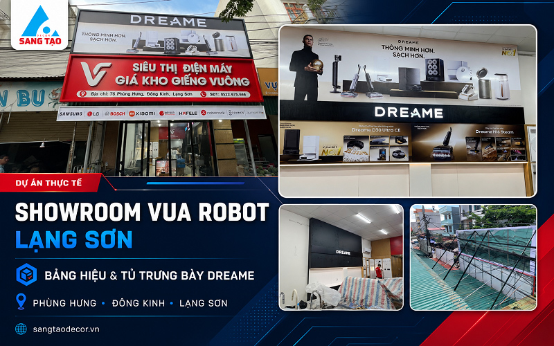 Dự án thực tế showroom Dreame Vua Robot Lạng Sơn