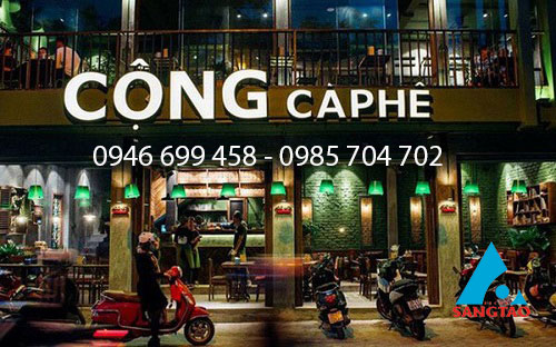 làm bảng hiệu quán cafe