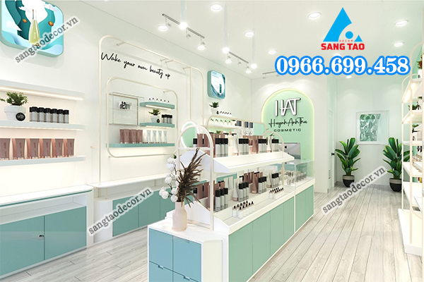 Mẫu thiết kế shop mỹ phẩm cao cấp