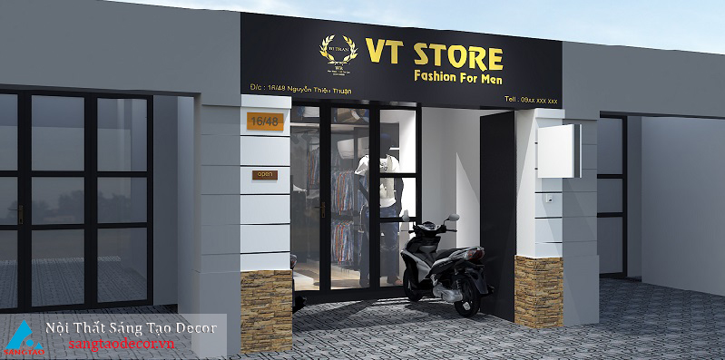 Thiết kế và thi công shop thời trang nam VT Store