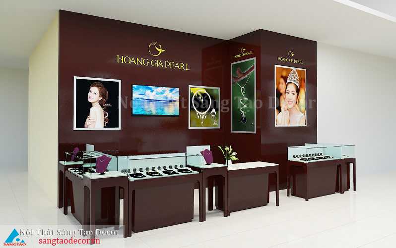 Thiết kế và thi công nội thất showroom Hoàng Gia Pearl 