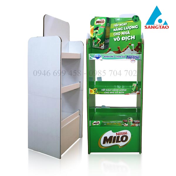 quầy tủ kệ trưng bày milo