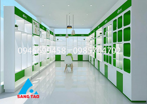 quầy tủ kệ trưng bày thuốc