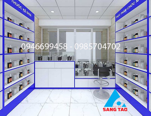 quầy tủ kệ trưng bày thuốc