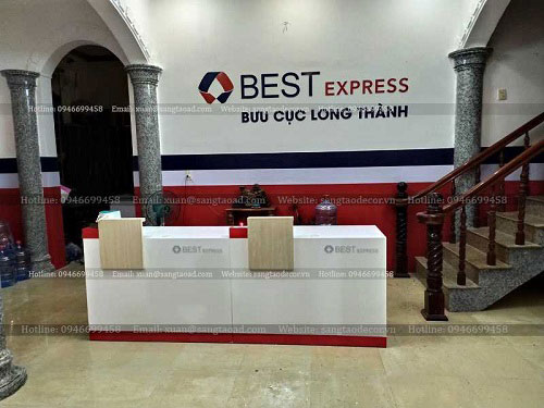 thiết kế thi công bưu cục best express