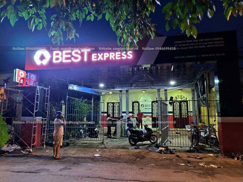 thiết kế thi công bưu cục best express