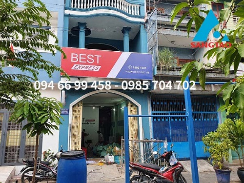 thiết kế thi công bưu cục best express