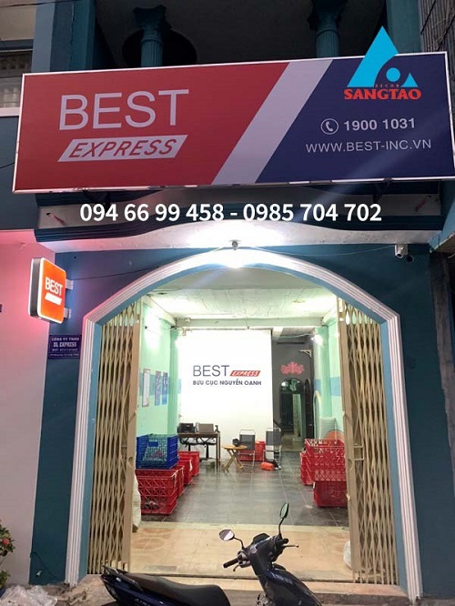 thiết kế thi công bưu cục best express