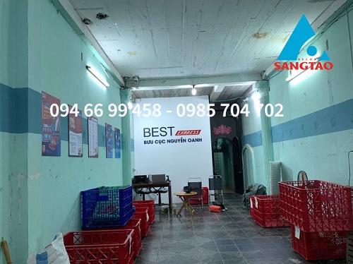 thiết kế thi công bưu cục best express