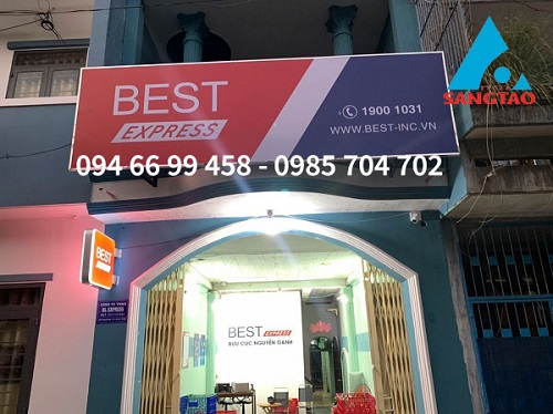 thiết kế thi công bưu cục best express