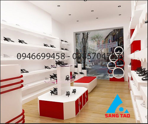 Thiết kế thi công shop giày dép độc đáo - mẫu đẹp